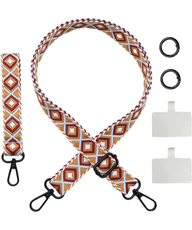 LEMEDE Adjustable Phone Lanyard - Phone Wristlet & Crossbody Phone Strap, Versatile for ID, Camera，Key straps(1" Width)
