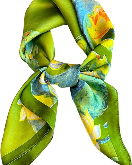 Dailyacc Hair Bandanas Scarf For Women Lightweight Fashion Neck Silk Satin Head Scarves For Sleeping Handbags Scarf