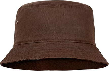 Falari Men Women Unisex Cotton Bucket Hat 100% Cotton Packable for Travel Fishing Hunting Summer Camp