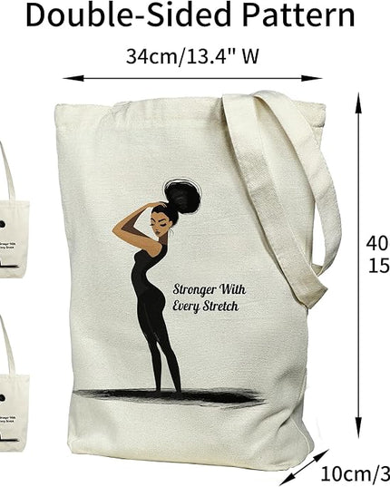 Tote Bag for Women, Reusable Zippered Canvas Bag with Handles Pocket Thick Canvas, for Grocery Shopping Beach Gift