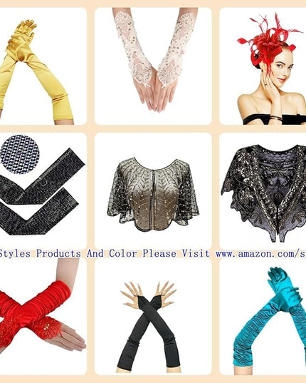 Specell Embroidered Flowers Lace Fingerless Gloves - for Bridal Wedding Cocktail Tea Party Evening Prom Costumes Cosplay