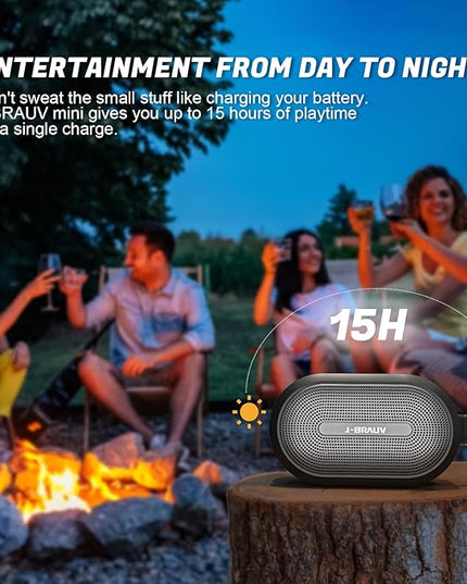 Portable Mini Bike Bluetooth Speaker,IP67 Waterproof Wireless with Adjustable Strap and Hook, Loud Clear Sound 10Hours Playtime, Home/Party/Outdoor/Beach/Shower (MINI Speaker)