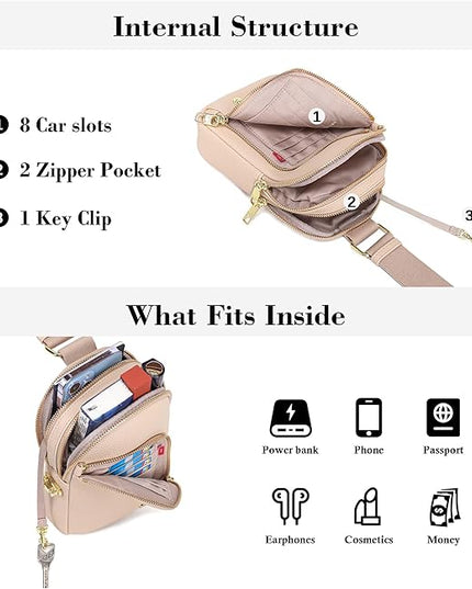 INICAT RFID Blocking Sling Bag Anti Theft Crossbody Bags Women Valentine's Day Gifts Travel Purses Vegan Leather