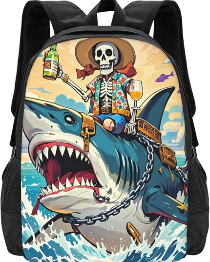 Angry Sea Animal Notebook Backpack Fits 15 Inch Laptop Lightweight Travel Backpack Trip Daypack