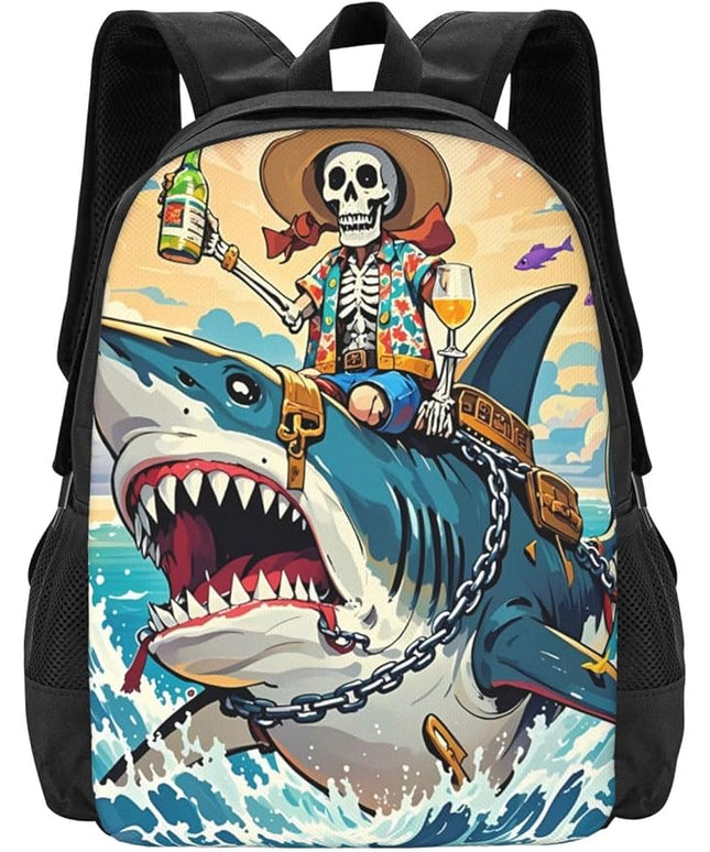 Angry Sea Animal Notebook Backpack Fits 15 Inch Laptop Lightweight Travel Backpack Trip Daypack