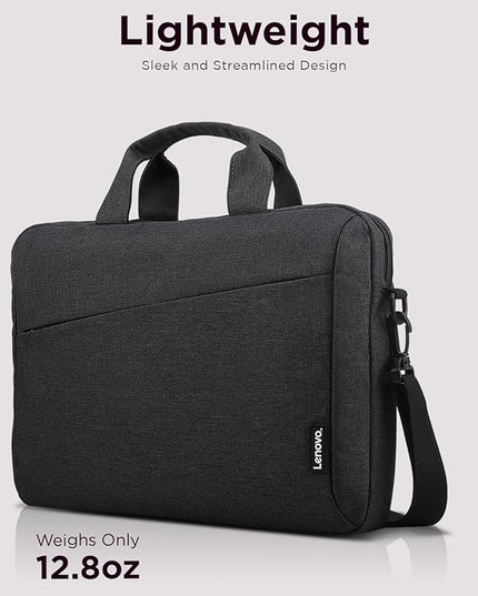 Lenovo Laptop Carrying Case T210, 15.6-Inch Laptop and Tablet, Sleek Design, Durable and Water-Repellent Fabric, Business or School, GX41L83769 Casual Toploader - Eco Black