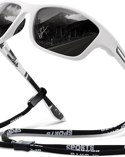 suoso Polarized Sports Sunglasses for Men: UV400 Protection Glasses Womens Wrap Around Goggles for Driving Fishing
