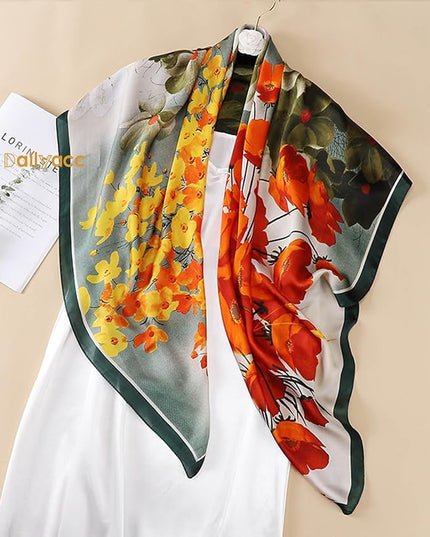 Dailyacc Hair Bandanas Scarf For Women Lightweight Fashion Neck Silk Satin Head Scarves For Sleeping Handbags Scarf