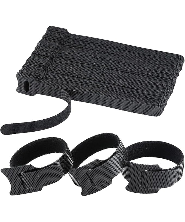 150PCS 8 Inch Reusable Cable Ties Wire Ties Cord Organizer Cable Organizer Adjustable Cable Management Black