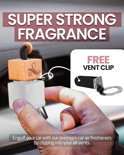 Car Air Freshener for Women - Belle La Vie | Irresistible Scent | Odour Eliminator with Essential Oils | Car Air Fresheners Vent Clip | Long Lasting Automotive Diffuser by Perfa