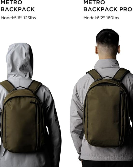 ALPAKA Metro Backpack Pro for Men - Fits 15.6" Laptop Business Travel Backpack with YKK Zippers, MOD Key Leash,Axoflux 600D (Army Green)