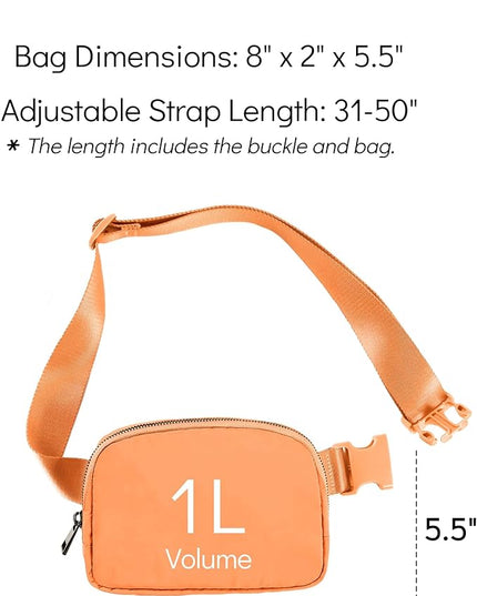 YOSHUYUKI Fanny Pack Cross Body Small Crossbody Bags for Women Men Trendy Nylon Waterproof Mini Purse Travel Running Belt Bag Lulu Dupes Bum Hip Chest Waist Pack Side Bag Must Have Dark Blue