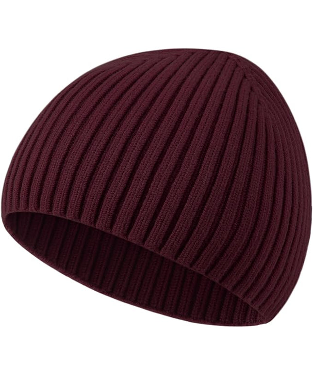 choshion Wool Knit Fisherman Beanie Hat for Men Women,Cuffless Warm Short Cuff Beanies Toboggan Ski Hats Winter Skull Cap