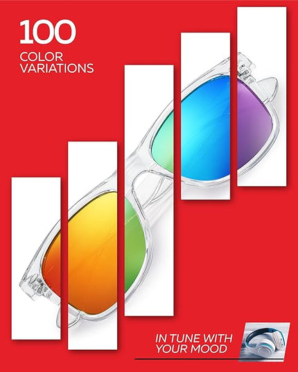 Retro Rewind Polarized Sunglasses for Men and Women - UV Protection Classic Sun Glasses