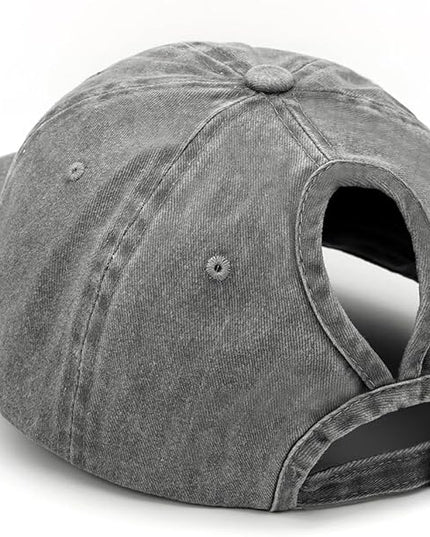 YeeHeen Ponytail Baseball Cap for Women High Messy Bun Caps Washed Cotton Hats
