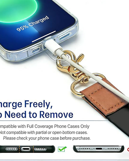 Cell Phone Lanyard with Wrist Strap, Pure Black Neck Lanyard for Phones, Wallet, Car Keys and ID Badge – Universal Set