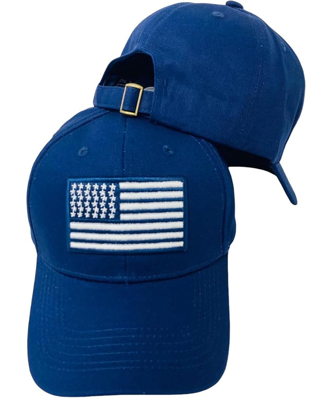 Roytrense Embroidered American Flag Unisex Baseball Cap (100% Cotton)