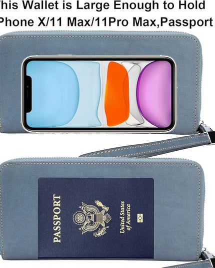 Lavemi Small Compact Women Wallet RFID Blocking Genuine Leather Bifold Purse with ID Windows