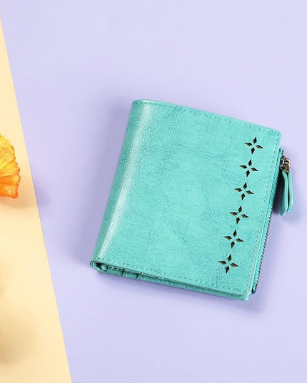 Lavemi Ultra Thin Small Compact Leather Womens Girls Wallets RFID Blocking Credit Card Holder for Women