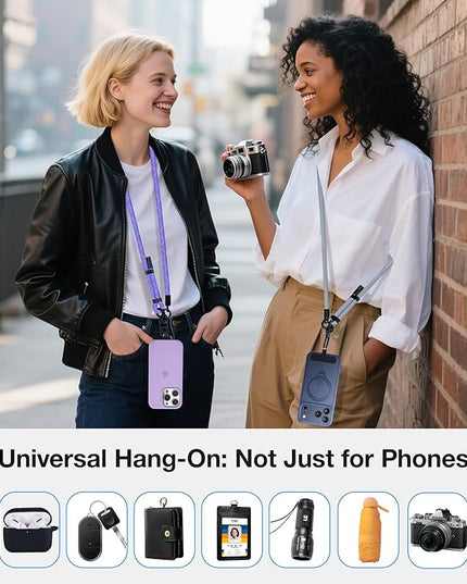 Phone Lanyard Crossbody, 3-in-1 Neck Strap& Wrist Strap, Adjustable Anti-Theft Lanyard with 2 Phone Tether Tabs, Universal Cell Phone Strap for All Case,Travel Essential, Teal