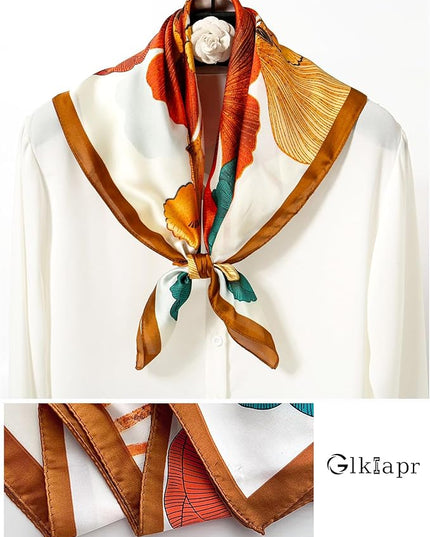 Satin Bandana Headscarf for Women Silky Hair Scarves for Fashion Lightweight