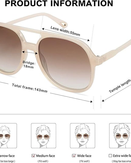 SOJOS Retro Polarized Aviator Sunglasses Womens Mens Classic 70s 80s Vintage Trendy Square Aviators SJ2174