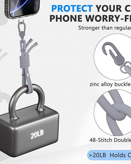 4 Pack Phone Lanyard & Wrist Strap, Cell Phone Lanyard for Around The Neck Adjustable Phone Strap for Most Smartphones