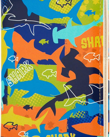 Passport Holder,Cute Passport Cover for Women Men,Travel Document Organizer Holder Boy Girl Wallet personalized Leather Rfid Passport Wallet (Shark)