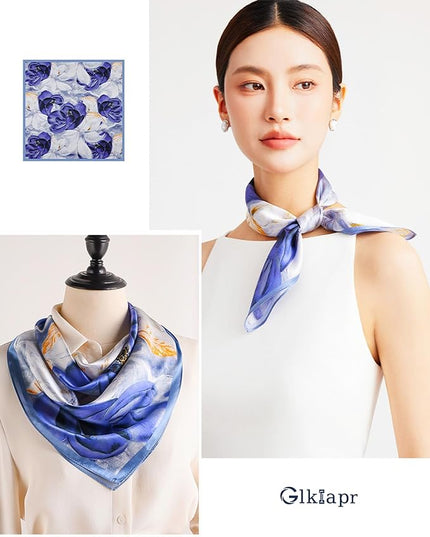 Satin Bandana Headscarf for Women Silky Hair Scarves for Fashion Lightweight