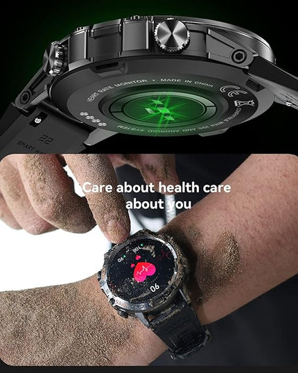1.39''HD Smart Watch for Men Fitness Tracker(Answer/Make Call) Bluetooth Call Military Smartwatch Fitness Watch for Android iOS Outdoor Waterproof Tactical Watches with Heart Rate SPo2 Monitor