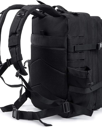 QT&QY 25L/45L Military Tactical Backpack For Men Molle Daypack 3 Day Bug Out Bag Hiking Rucksack With Bottle Holder