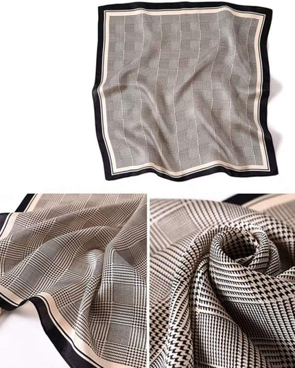 ANDANTINO 100% Real Mulberry Silk Scarf -21'' x 21''- Lightweight Neckerchief –Women Men Small Square Digital Printed Scarves