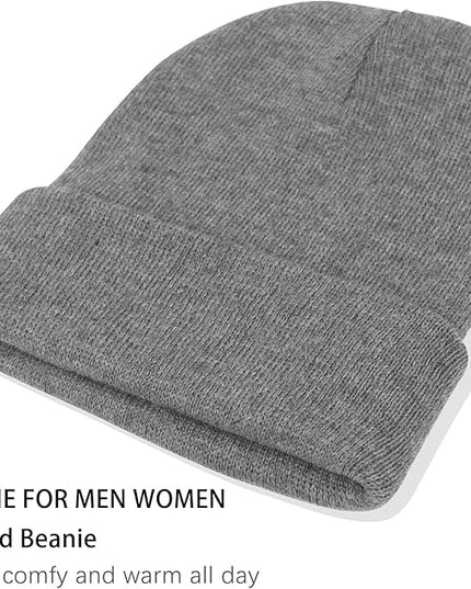 ZOORON 1&2 Pack Beanie for Men Women Slouchy Beanie Hats Winter Knit Caps Soft Ski Hat Unisex