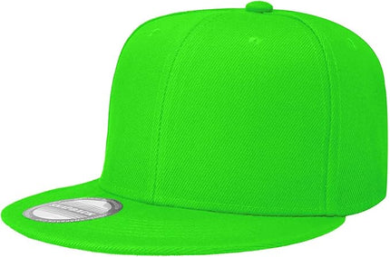 Classic Snapback Hat Cap Hip Hop Style Flat Bill Blank Solid Color Adjustable Size