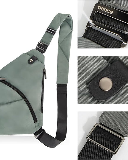 Travel Sling Bag with RFID Pocket, Anti Theft Crossbody Bag for Women Men Casual Chest Outdoor Shoulder Hiking Bag