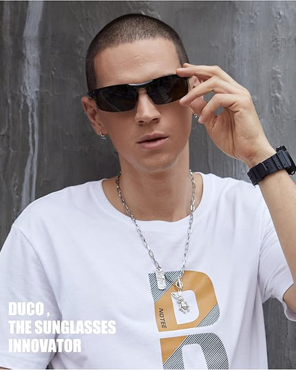 DUCO Mens Sports Polarized Sunglasses UV Protection Sunglasses for Men 8177s