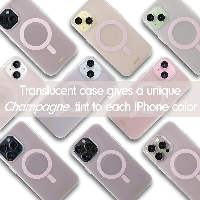 Sonix Protective Phone Case for iPhone 15, 14, 13 | Compatible with Magsafe | 10ft Drop Tested | Jelly Champagne