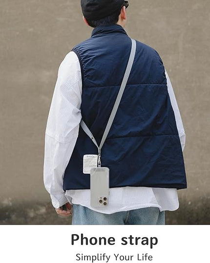 EKAX-Adjustable Anti-Theft Phone Lanyard Crossbody and Neck Strap with 2 Tether Tabs, Hands-Free Strap for Wallet, Keys,