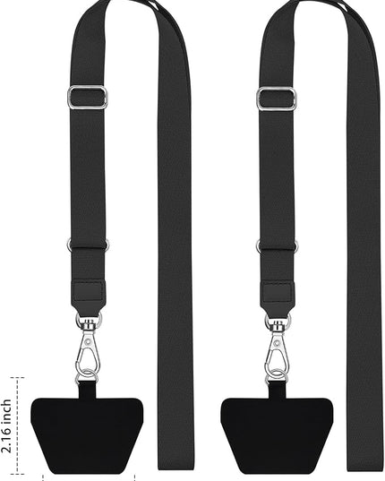 SHANSHUI Phone Lanyard, 4x Durable Pads and 2x Adjustable Phone Lanyard Crossboy Neck Phone Strap Compatible for iPhone, Samsung Galaxy and All Most Smartphones