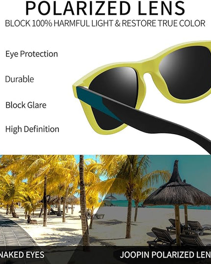 Joopin Square Sunglasses Polarized UV Protection Trendy Designer Sun Glasses Men Women