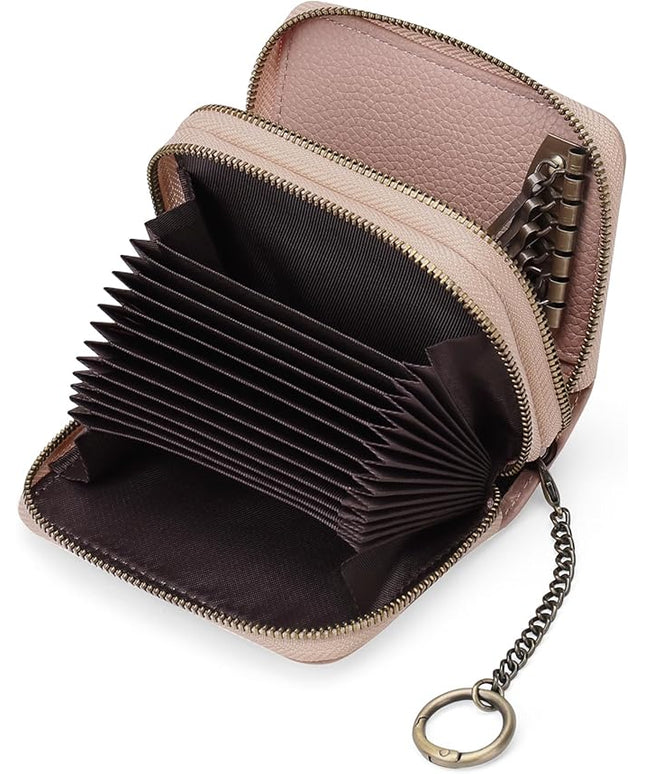 GOIACII Small Genuine Leather Wallet for Women, RFID Blocking Credit Card Holder Wallet