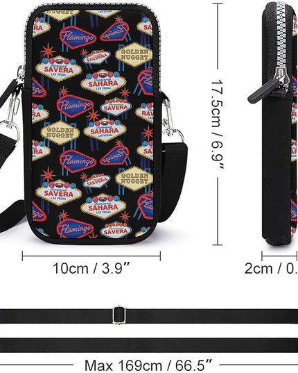 Unisex Small Crossbody Bags, Women Men Portable Adjustable Crossbody Phone Wallet Pouch