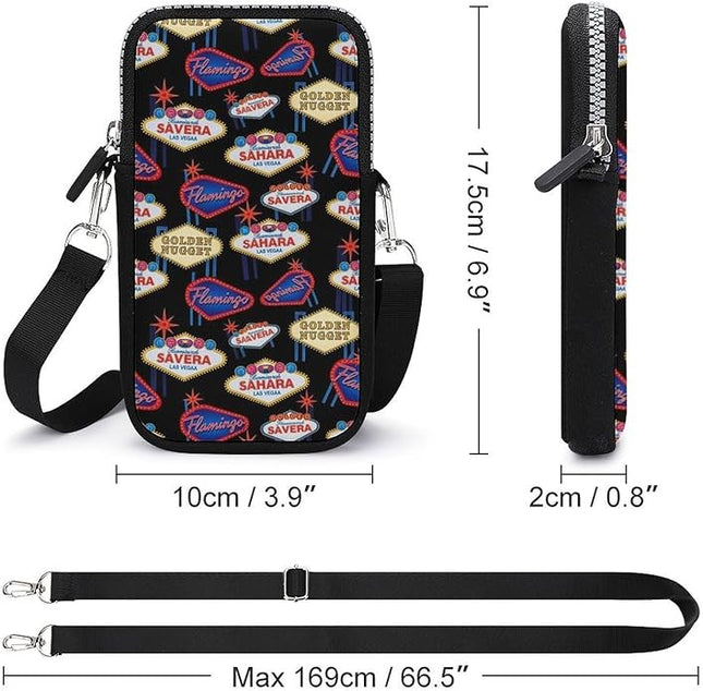 Unisex Small Crossbody Bags, Women Men Portable Adjustable Crossbody Phone Wallet Pouch