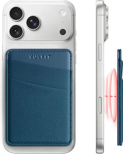VULKIT Magnetic Phone Wallet for MagSafe- RFID Blocking - Card Holder Wallet for iPhone 16/15/14/13/12 Series & Phone Case with MagSafe