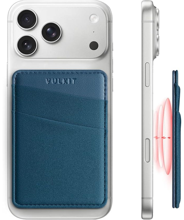 VULKIT Magnetic Phone Wallet for MagSafe- RFID Blocking - Card Holder Wallet for iPhone 16/15/14/13/12 Series & Phone Case with MagSafe