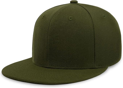 CHOK.LIDS Flat Bill Visor Classic Snapback Hat Blank Adjustable Brim High Top End Trendy Color Style Plain Tone Baseball Cap