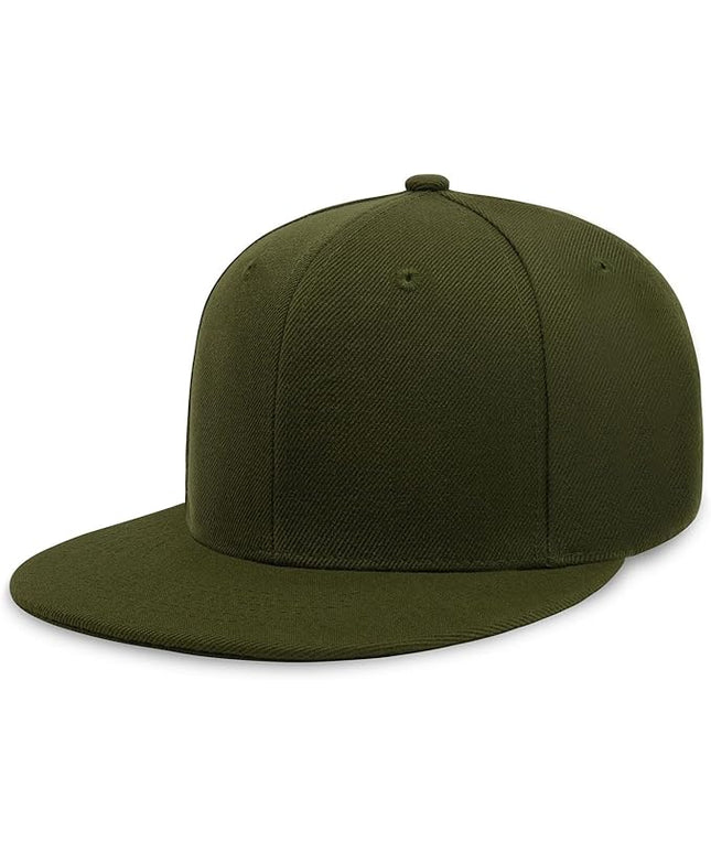 CHOK.LIDS Flat Bill Visor Classic Snapback Hat Blank Adjustable Brim High Top End Trendy Color Style Plain Tone Baseball Cap