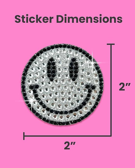 StickerBeans® Rhinestone Stickers - White Spirit 4-Pack, 2” x 2” Each, Unique Sparkly Cut-to-Shape for Collecting, Trading, Decorating Laptops, Phone Cases, Scrapbooks, for Kids, Teens, & Adults