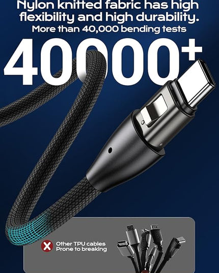 Phone Lanyard Crossbody USB C Cable, PD 240W USB C to USB C Cables, Anti Theft Phone Strap Universal Cell Phone Neck lanyard for iPhone/Samsung/Android Phones, Daily & Outdoor Activities(Black/3.93ft)
