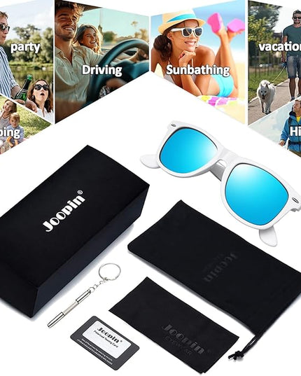 Joopin Square Sunglasses Polarized UV Protection Trendy Designer Sun Glasses Men Women